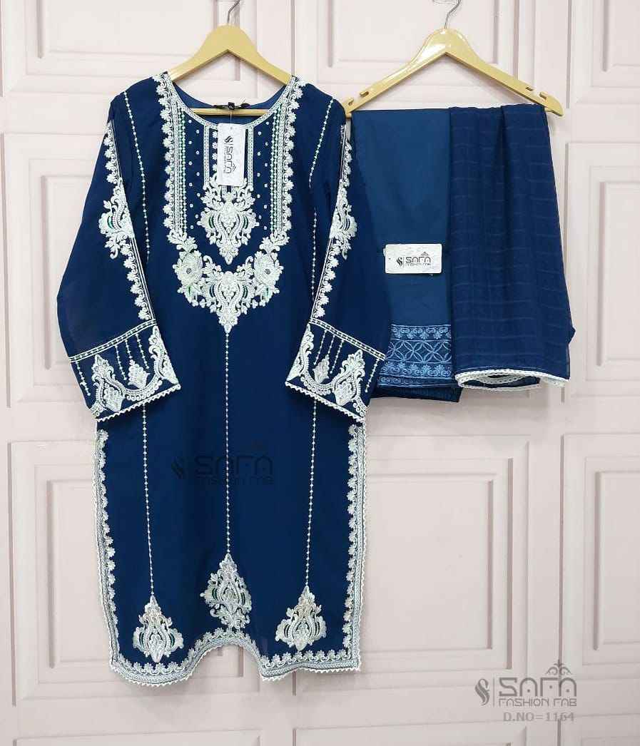 Safa Fashion Fab 1164 Readymade Georgette Dress 3 pcs Catalogue