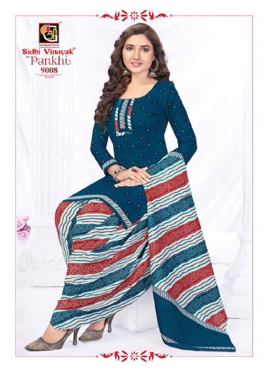 Sidhi Vinayak Pankhi Vol 9 Cotton Dress Material 12 pcs Catalogue