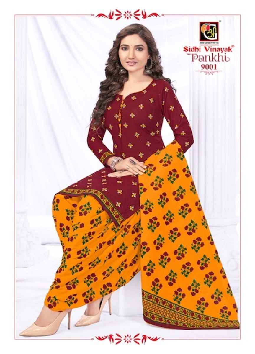 Sidhi Vinayak Pankhi Vol 9 Cotton Dress Material 12 pcs Catalogue