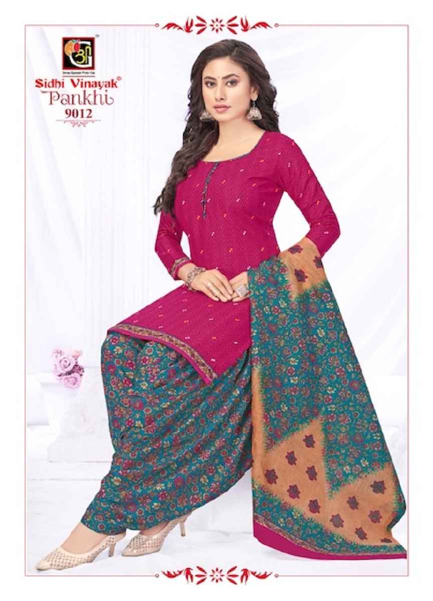 Sidhi Vinayak Pankhi Vol 9 Cotton Dress Material 12 pcs Catalogue