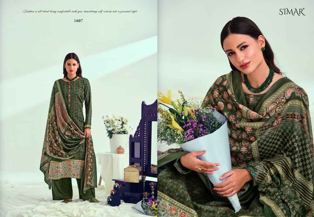Simar Mehnaz Jam Satin Dress Material 6 pcs Catalogue