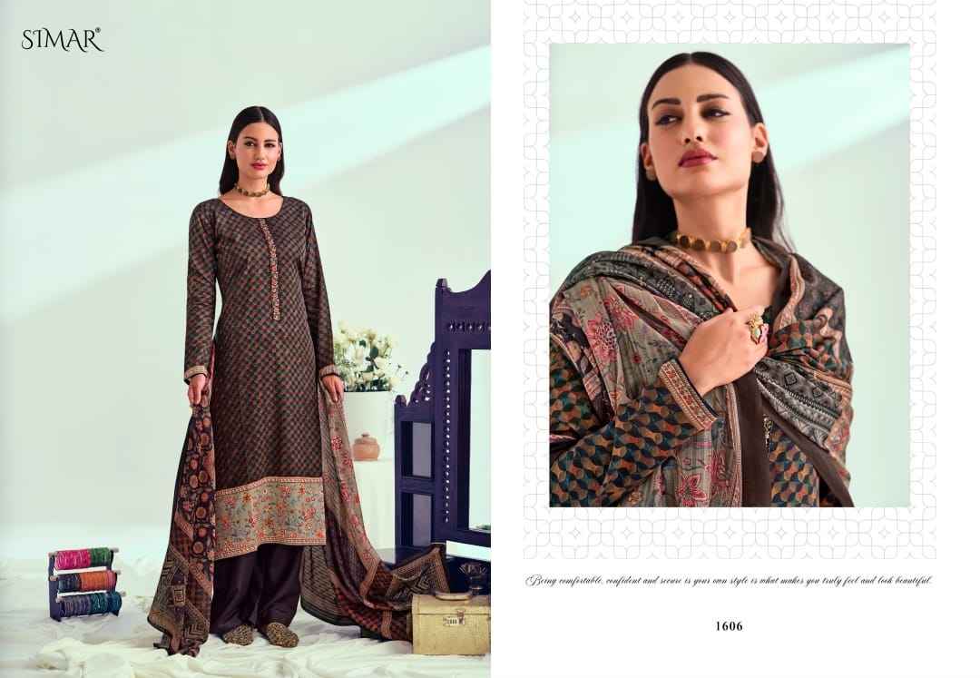 Simar Mehnaz Jam Satin Dress Material 6 pcs Catalogue