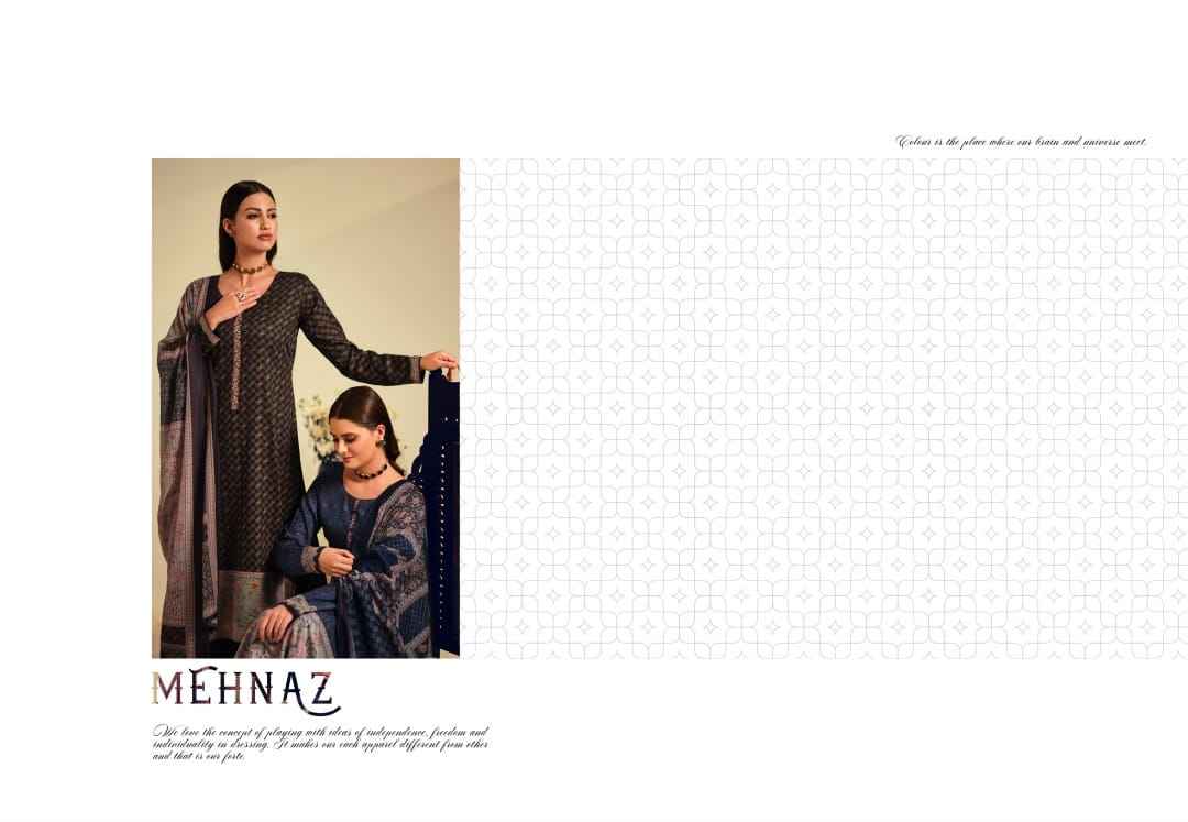 Simar Mehnaz Jam Satin Dress Material 6 pcs Catalogue