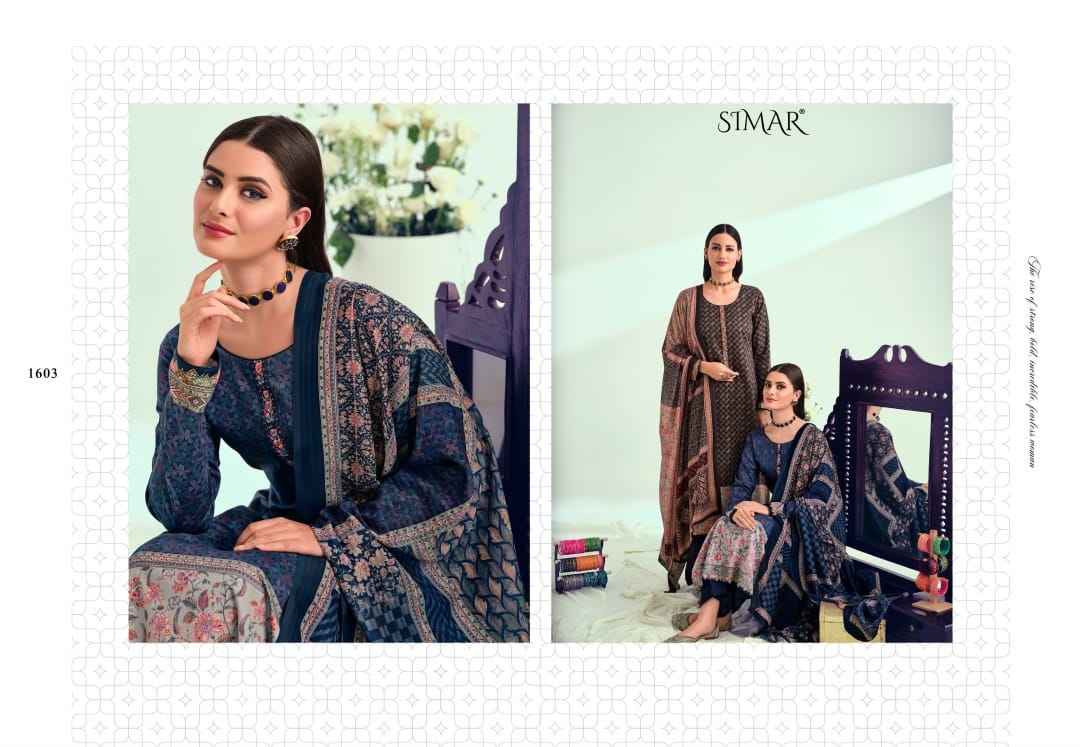 Simar Mehnaz Jam Satin Dress Material 6 pcs Catalogue