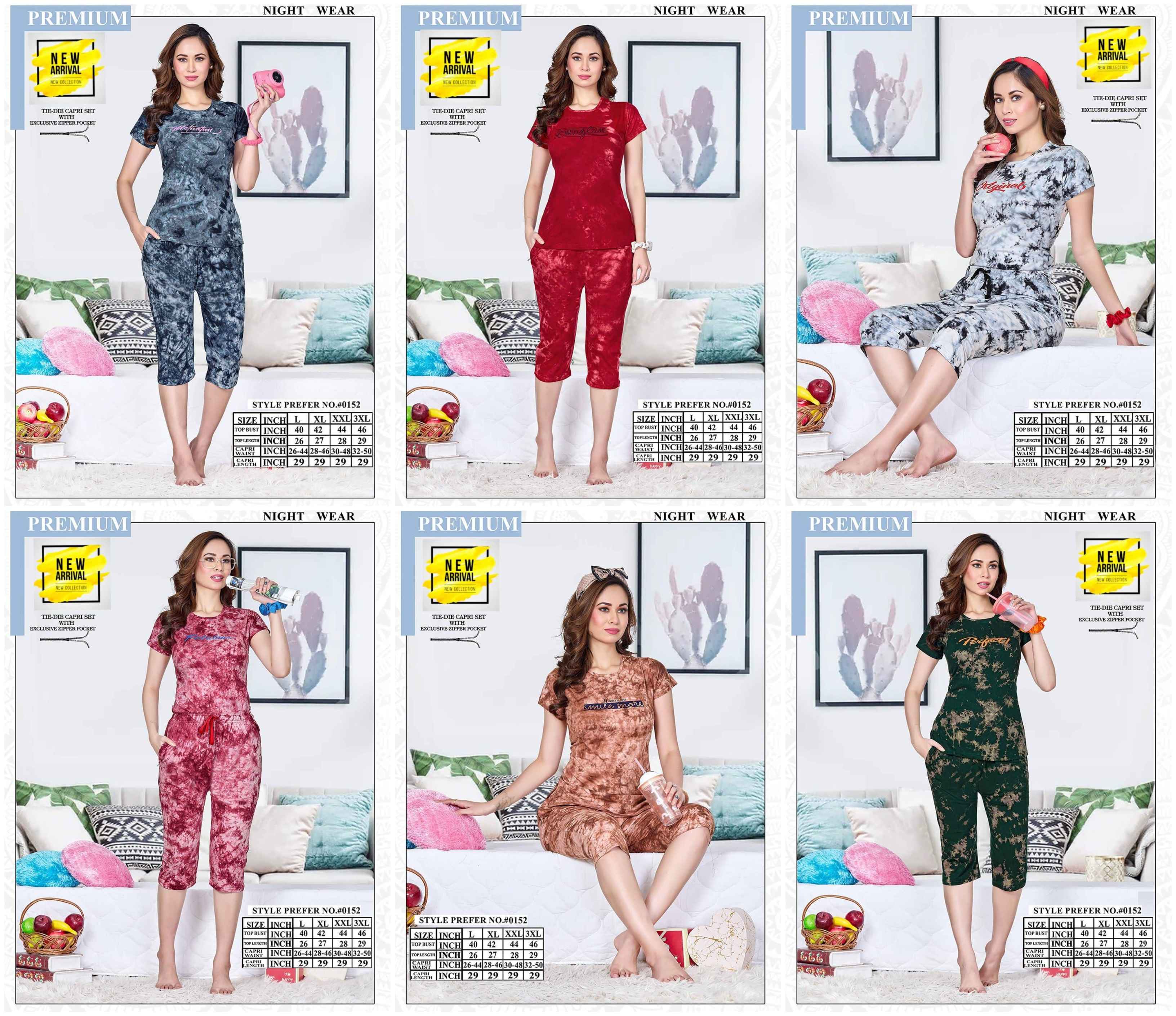 Summer Special Vol 0152 Cotton Night Suit 6 pcs Catalogue