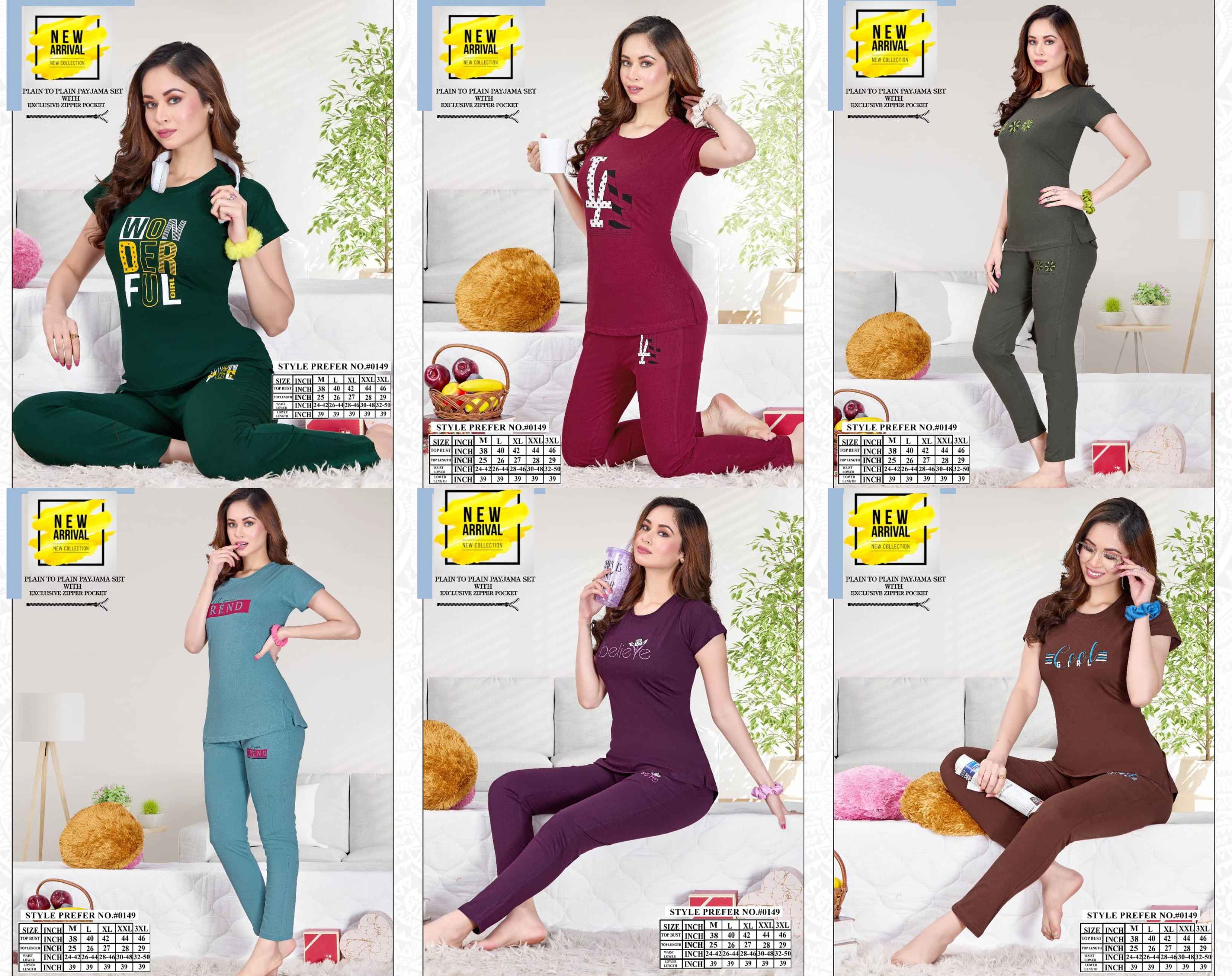 Summer Special Vol A 0149 Cotton Night Suit 6 pcs Catalogue