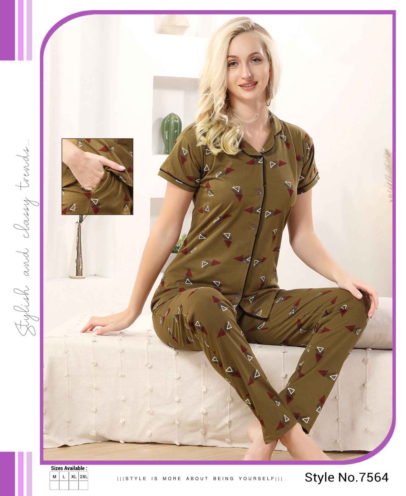 Hosiery night suit top