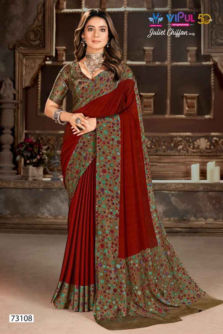 Vipul Juliet Chiffon Saree 12 pcs Catalogue