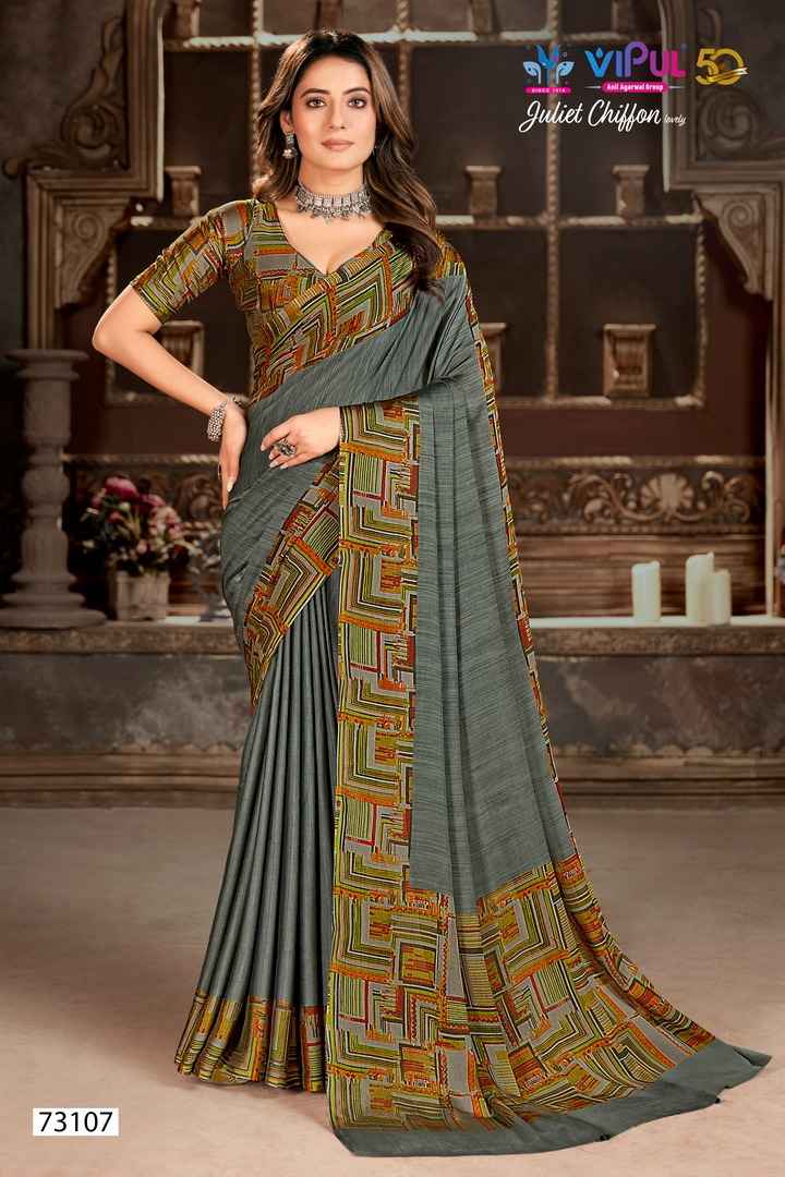 Vipul Juliet Chiffon Saree 12 pcs Catalogue