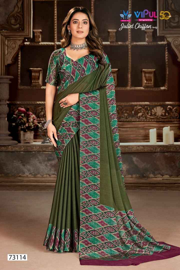 Vipul Juliet Chiffon Saree 12 pcs Catalogue
