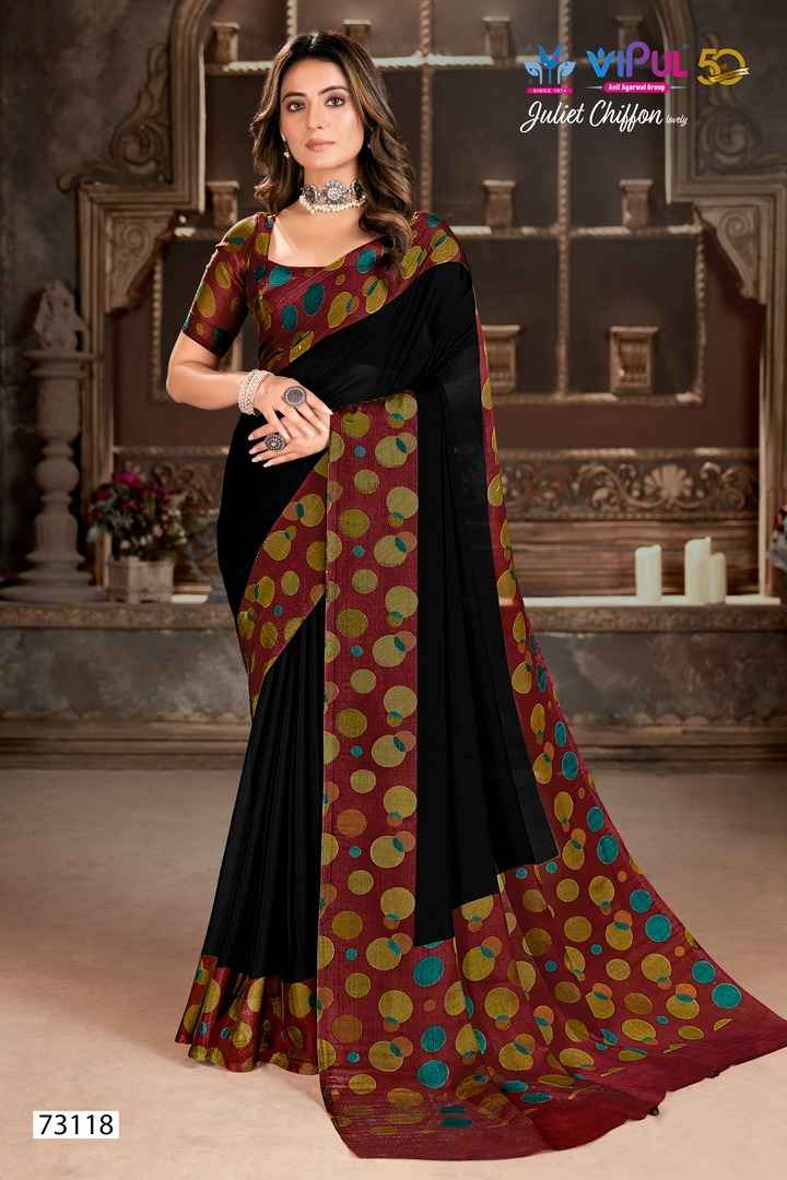 Vipul Juliet Chiffon Saree 12 pcs Catalogue
