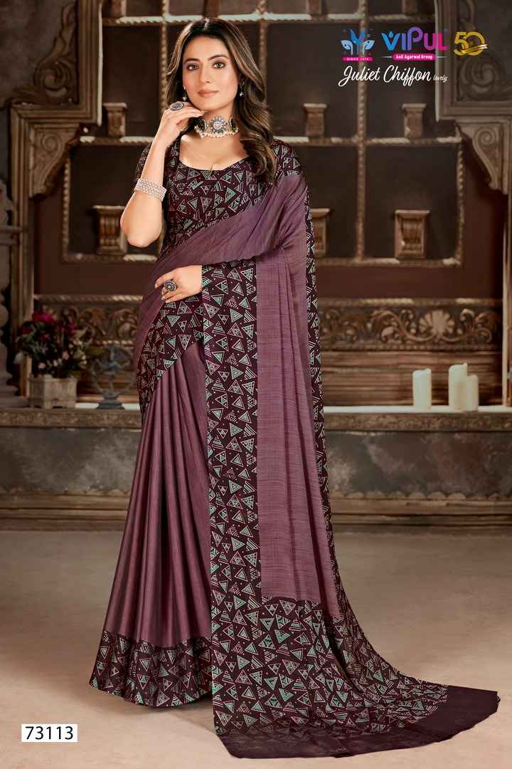 Vipul Juliet Chiffon Saree 12 pcs Catalogue