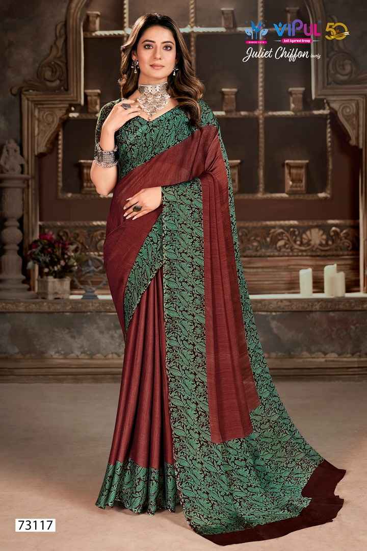 Vipul Juliet Chiffon Saree 12 pcs Catalogue