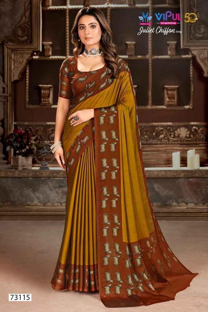 Vipul Juliet Chiffon Saree 12 pcs Catalogue