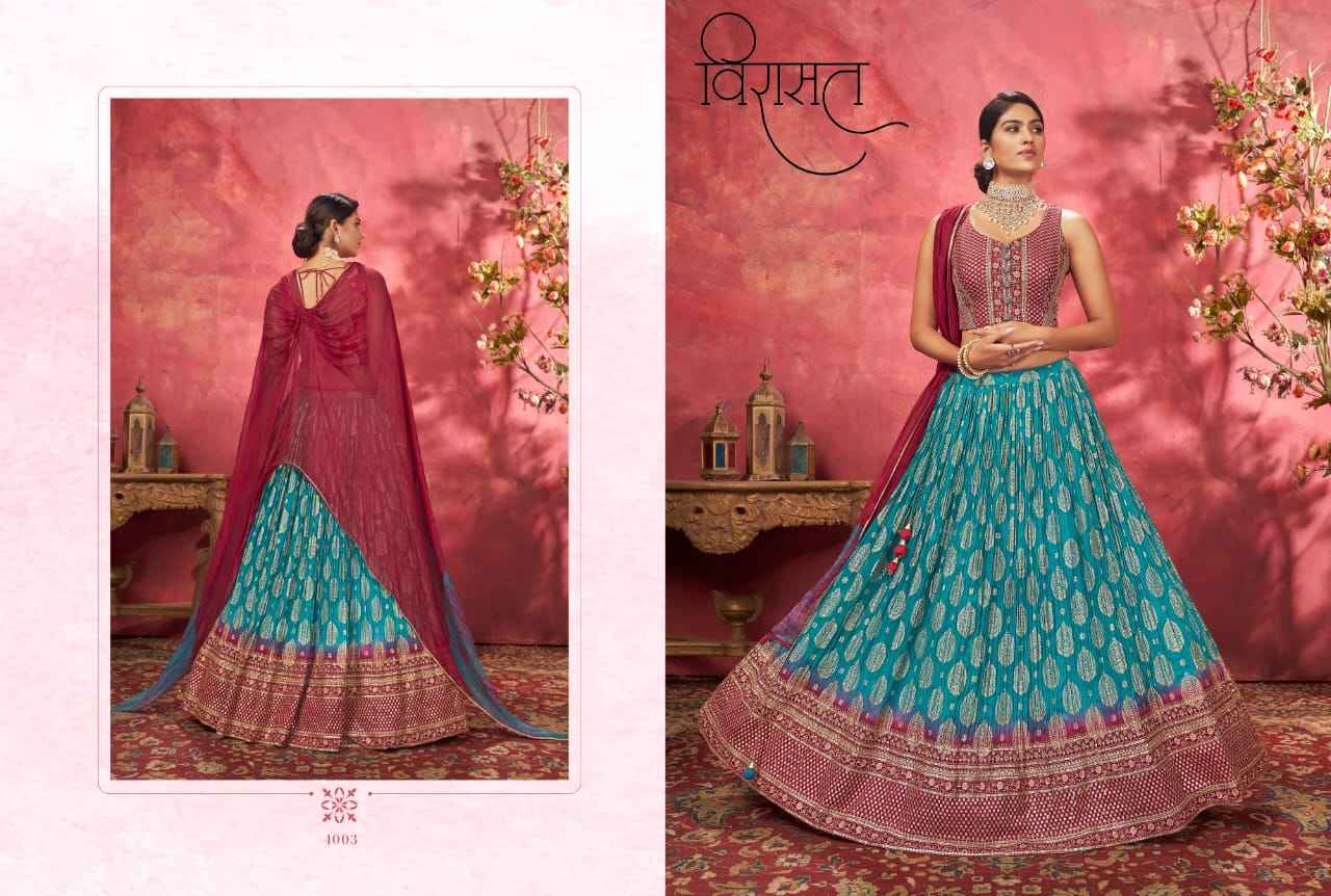 Virasat Guldasta Jacquard Lehenga Choli 3 pcs Catalogue