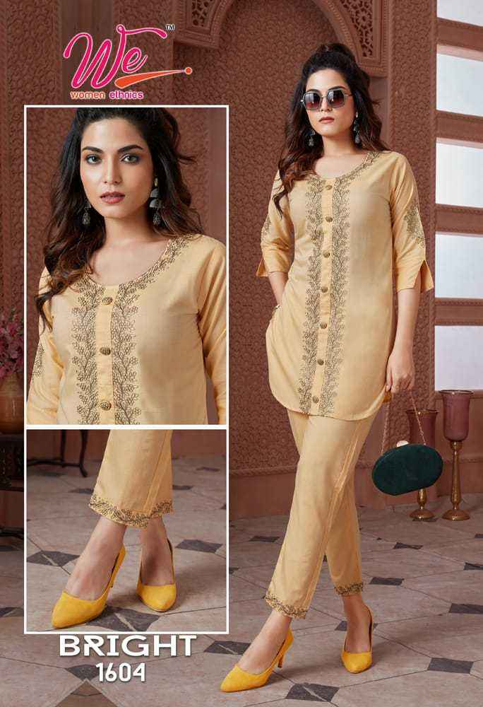 WE Bright Fancy Kurti With Pant 8 pcs Catalogue