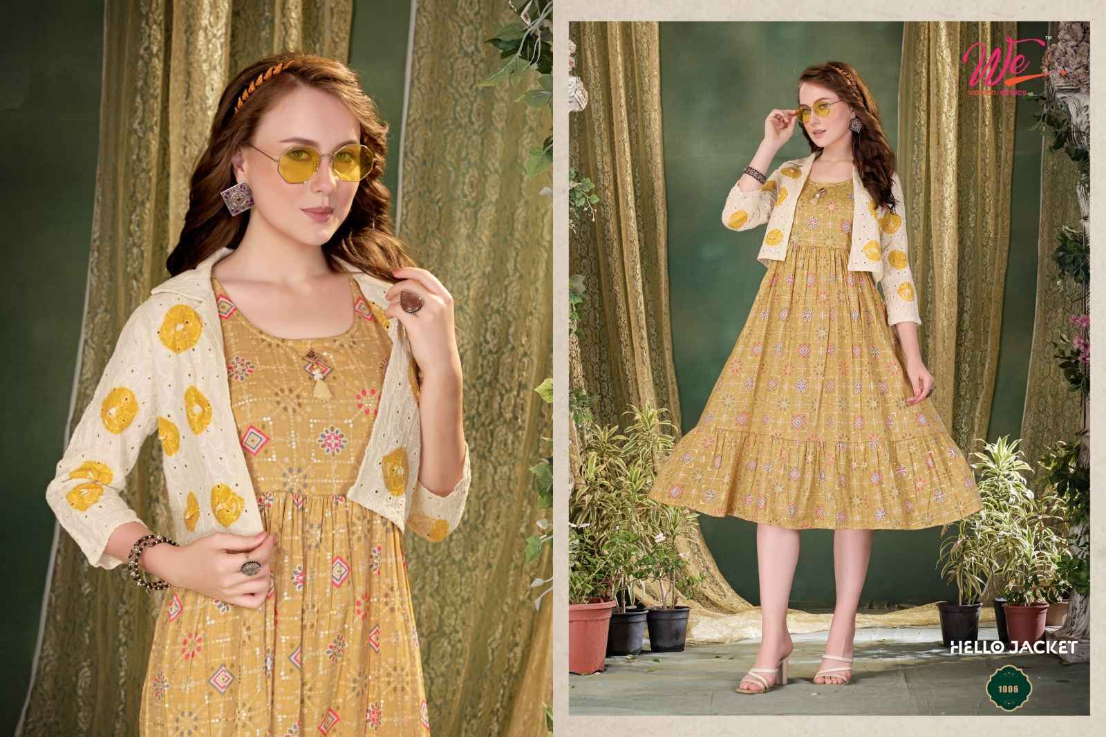 We Hello Jacket Fancy Kurti Combo 8 pcs Catalogue