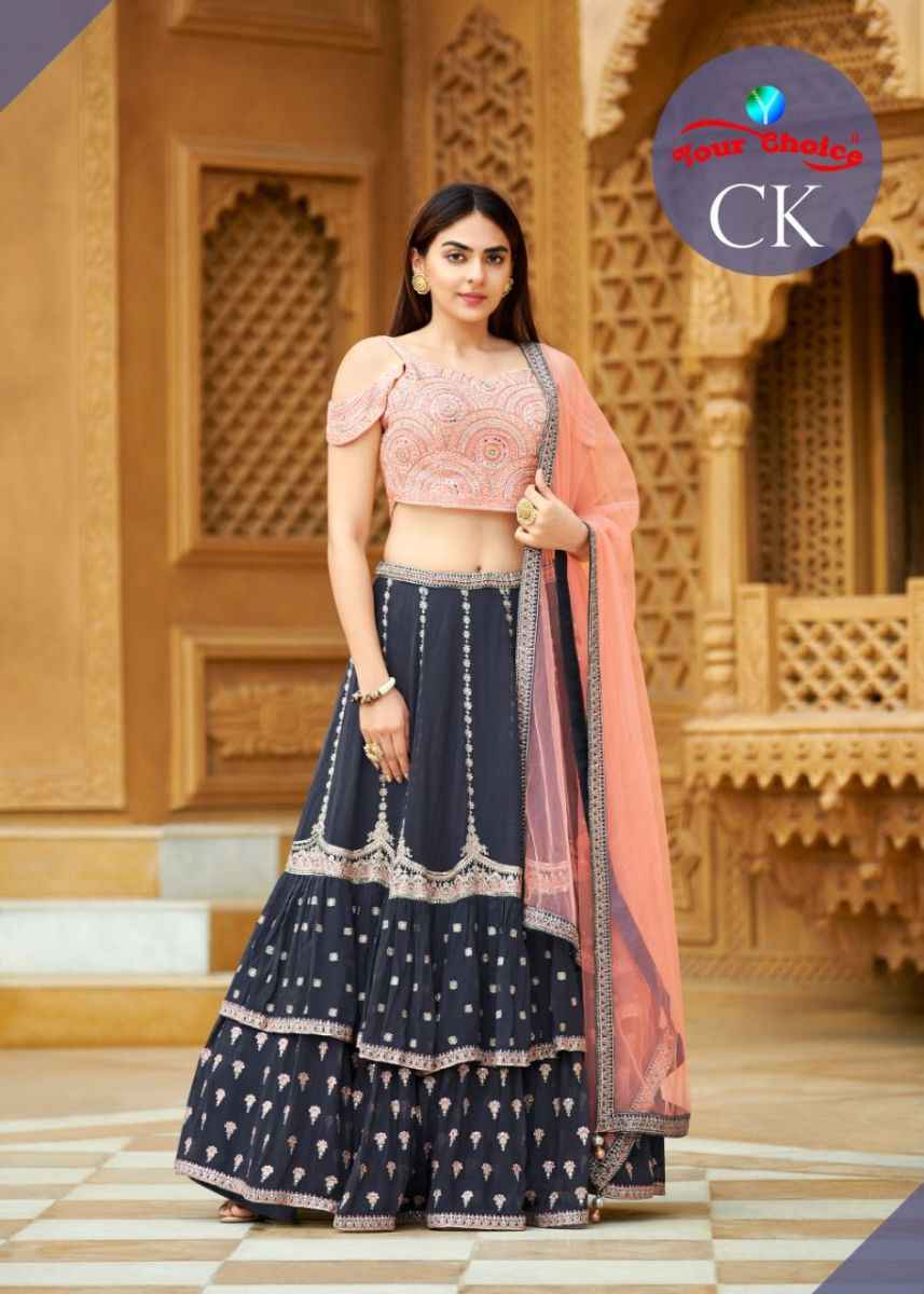 Your Choice CK Blooming Georgette Lehenga Choli 4 pcs Catalogue