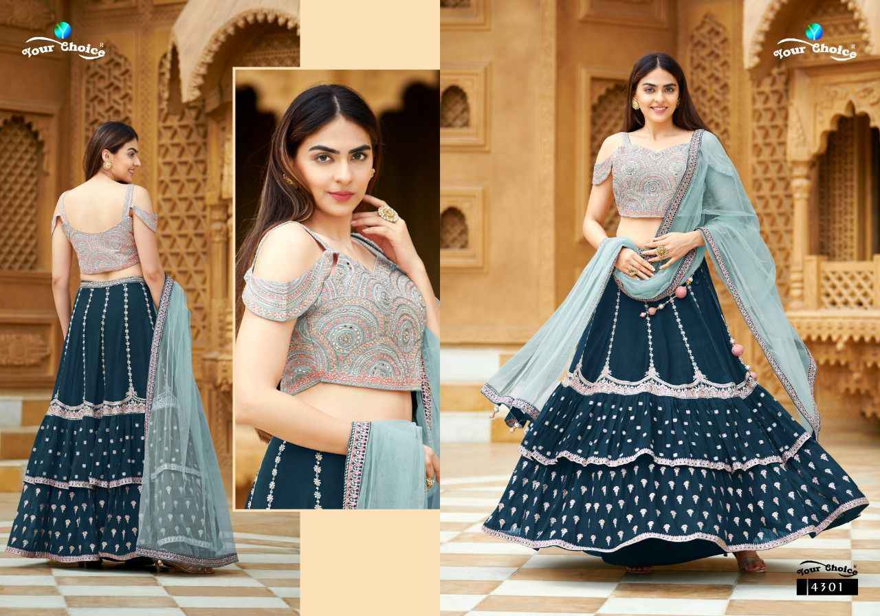 Your Choice CK Blooming Georgette Lehenga Choli 4 pcs Catalogue