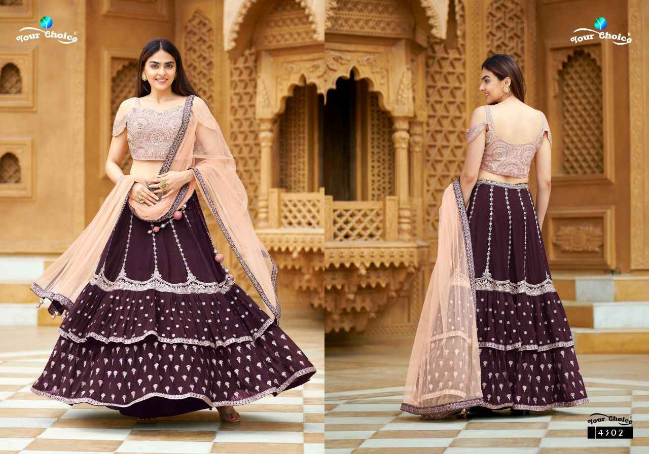 Your Choice CK Blooming Georgette Lehenga Choli 4 pcs Catalogue