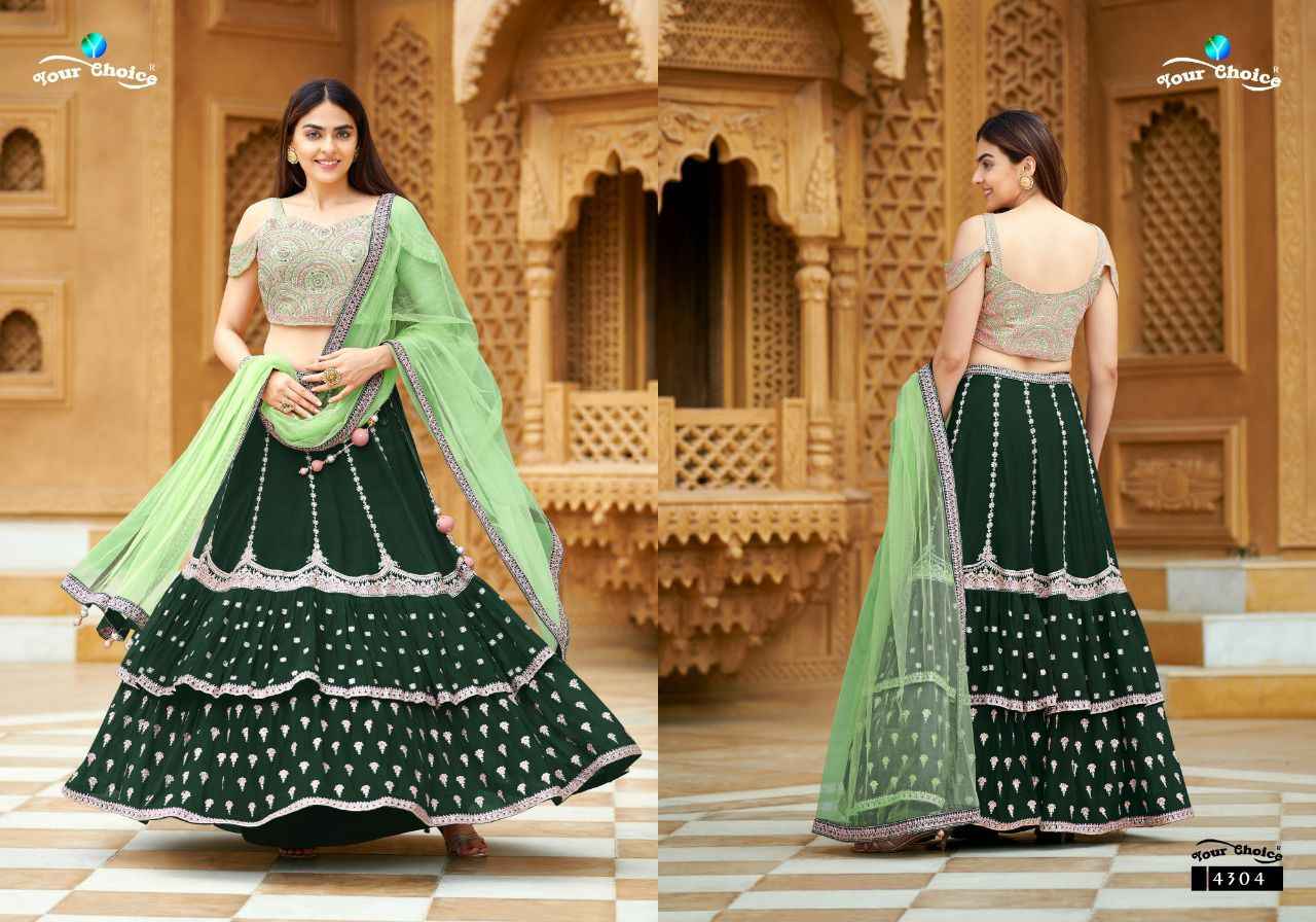 Your Choice CK Blooming Georgette Lehenga Choli 4 pcs Catalogue