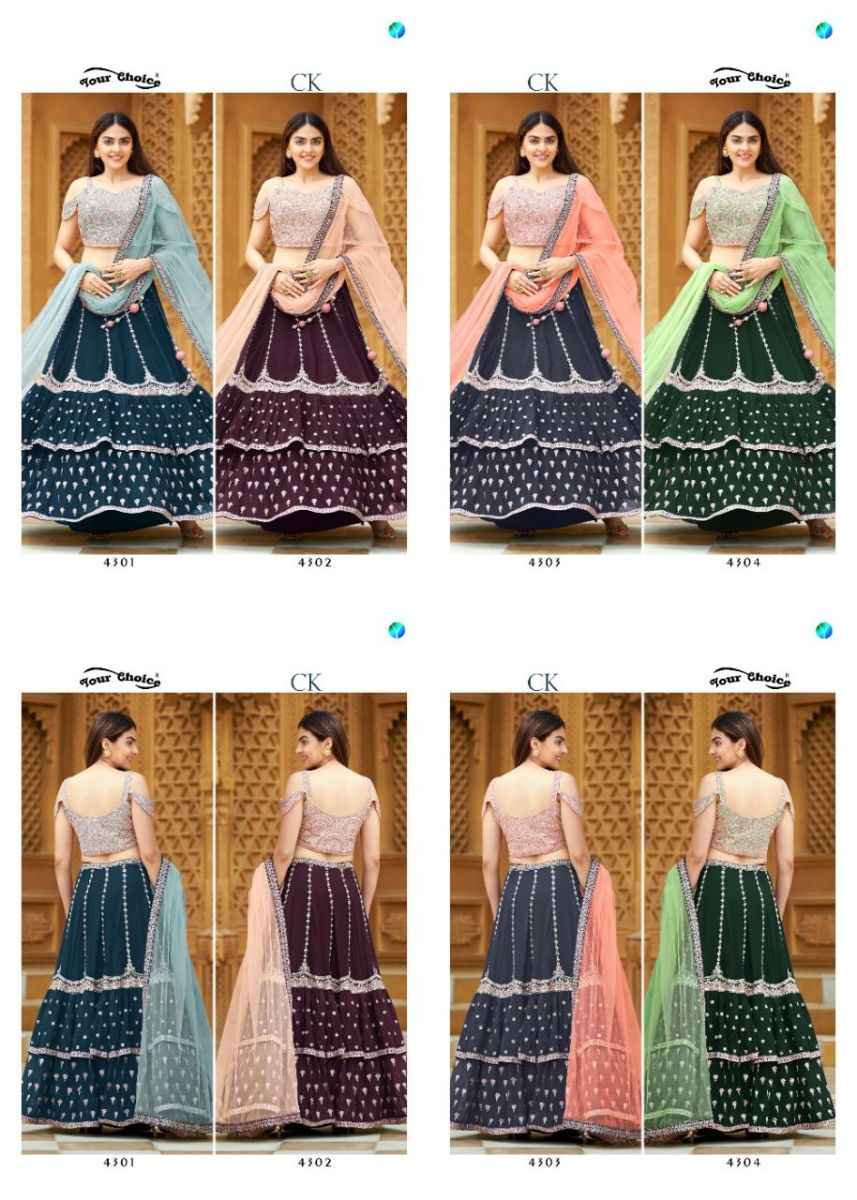 Your Choice CK Blooming Georgette Lehenga Choli 4 pcs Catalogue