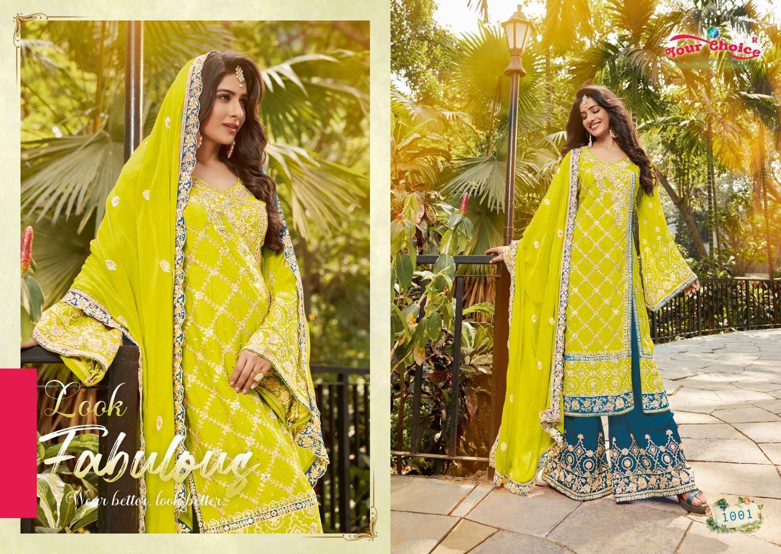 Your Choice Kashish Sarara Georgette Dress Material 4 pcs Catalogue