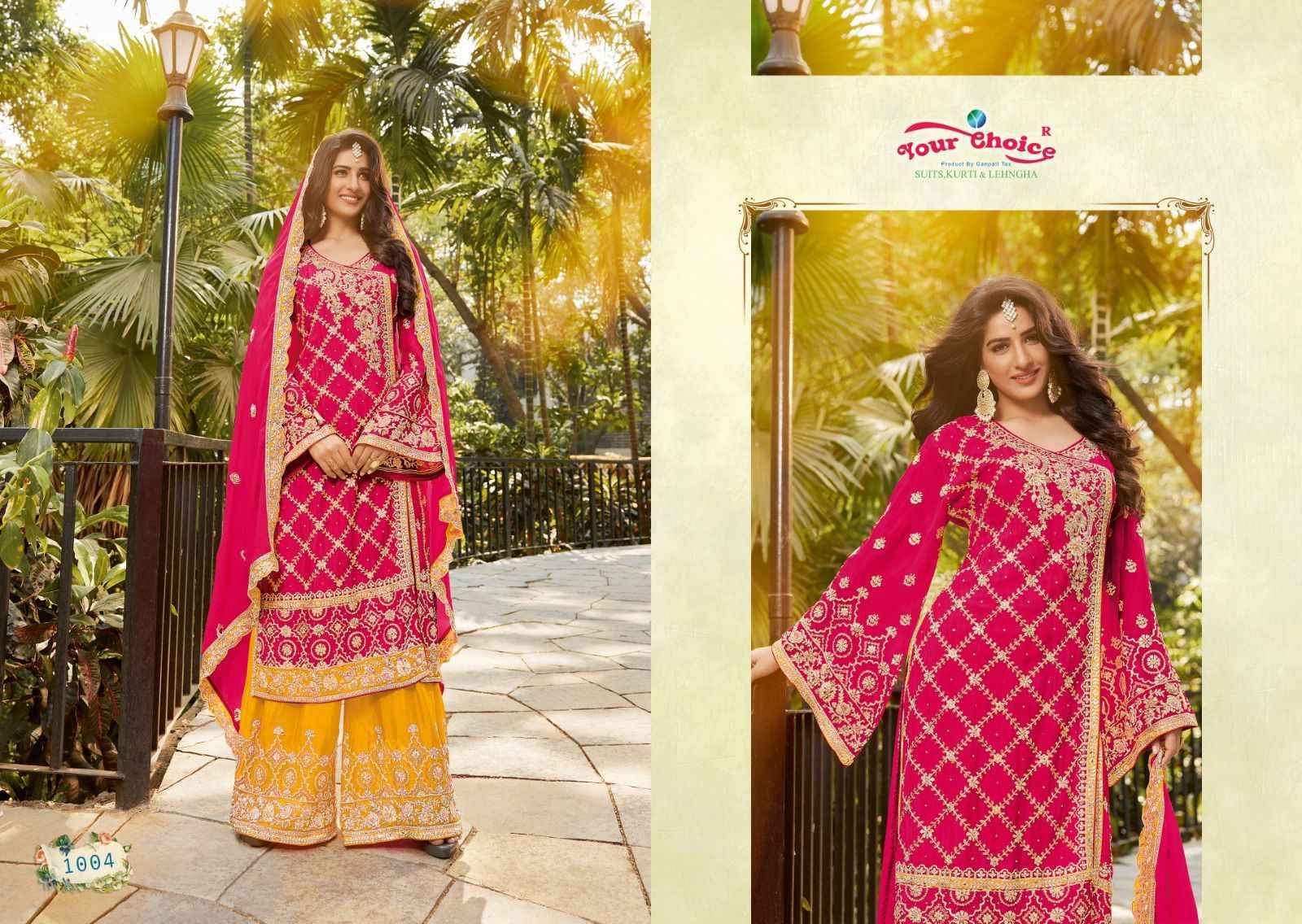 Your Choice Kashish Sarara Georgette Dress Material 4 pcs Catalogue
