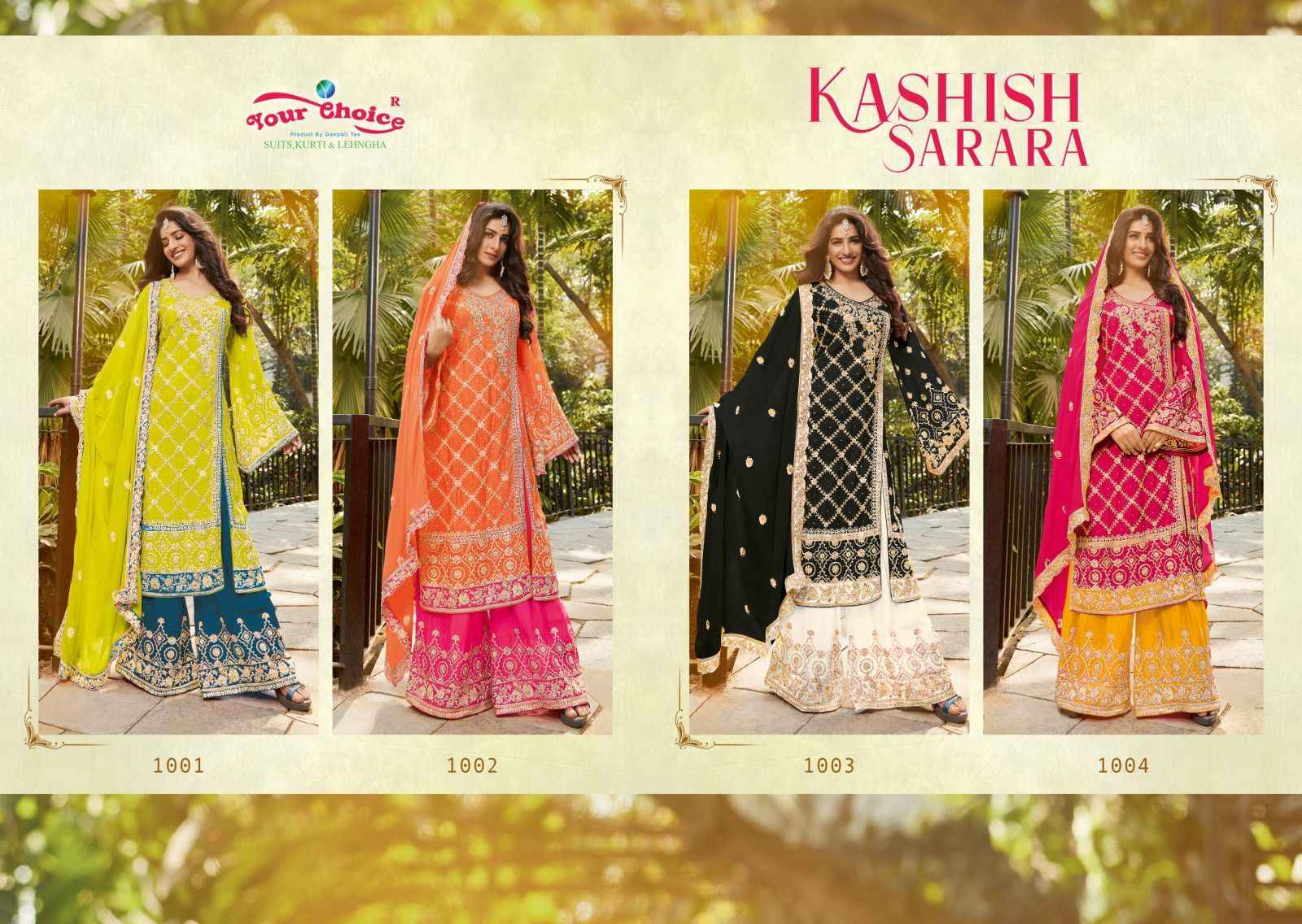Your Choice Kashish Sarara Georgette Dress Material 4 pcs Catalogue