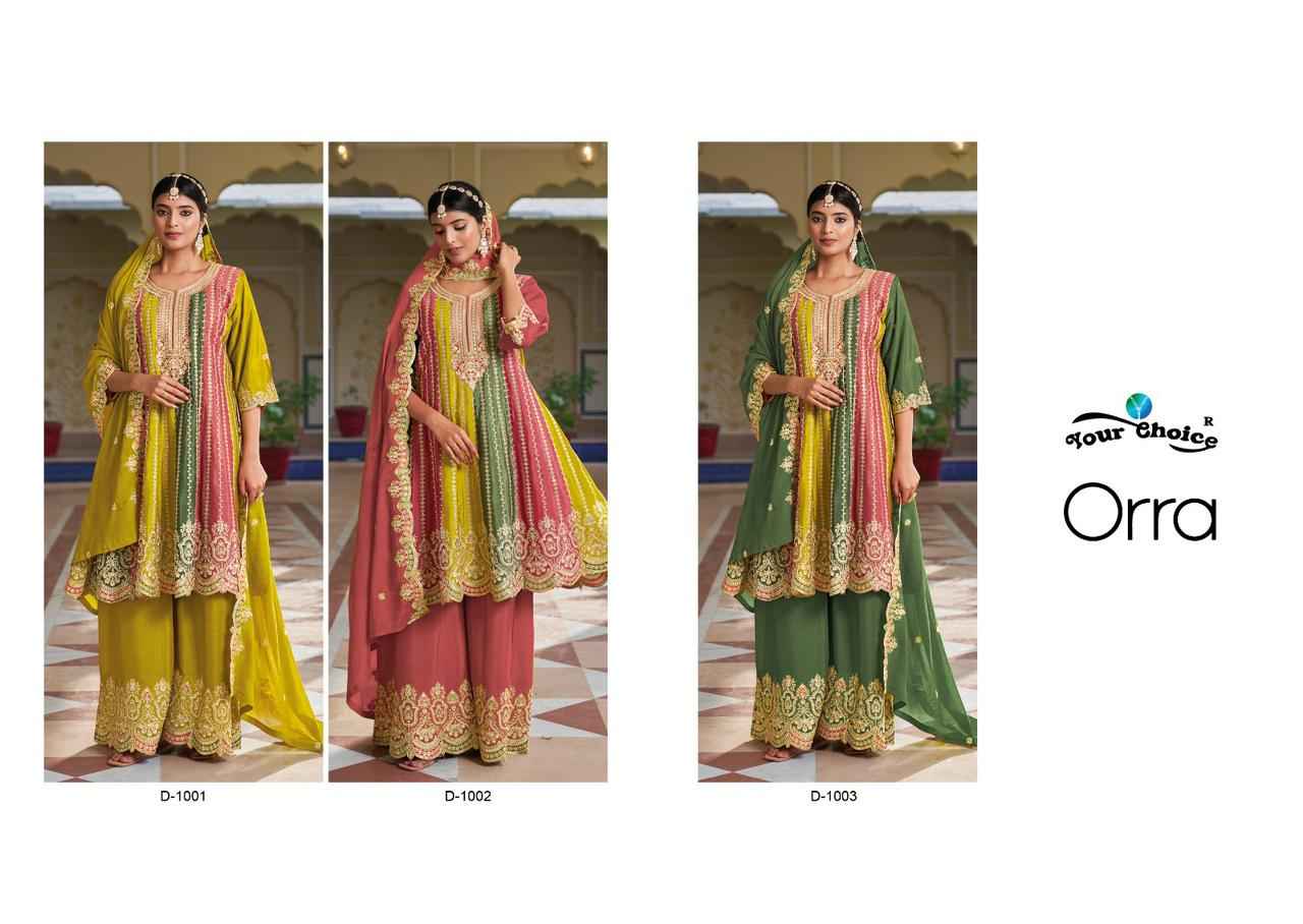 Your Choice Orra Readymade Chinon Dress 3 pcs Catalogue