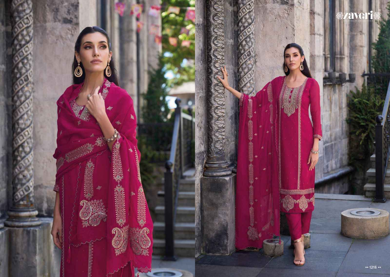 Zaveri Jil Mil Readymade Organza Dress 3 pcs Catalogue