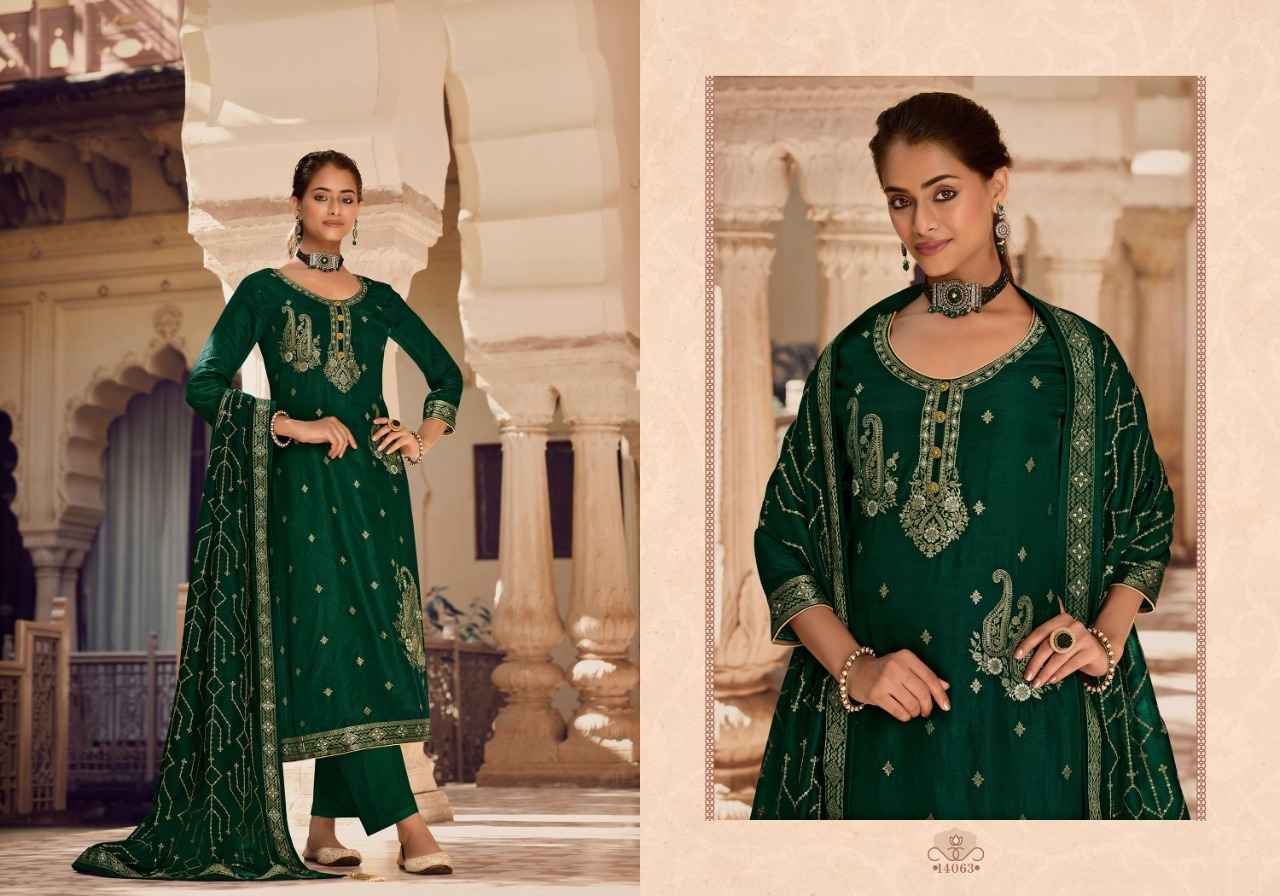 Zisa Mehak Dola Jacquard Dress Material 4 pcs Catalogue