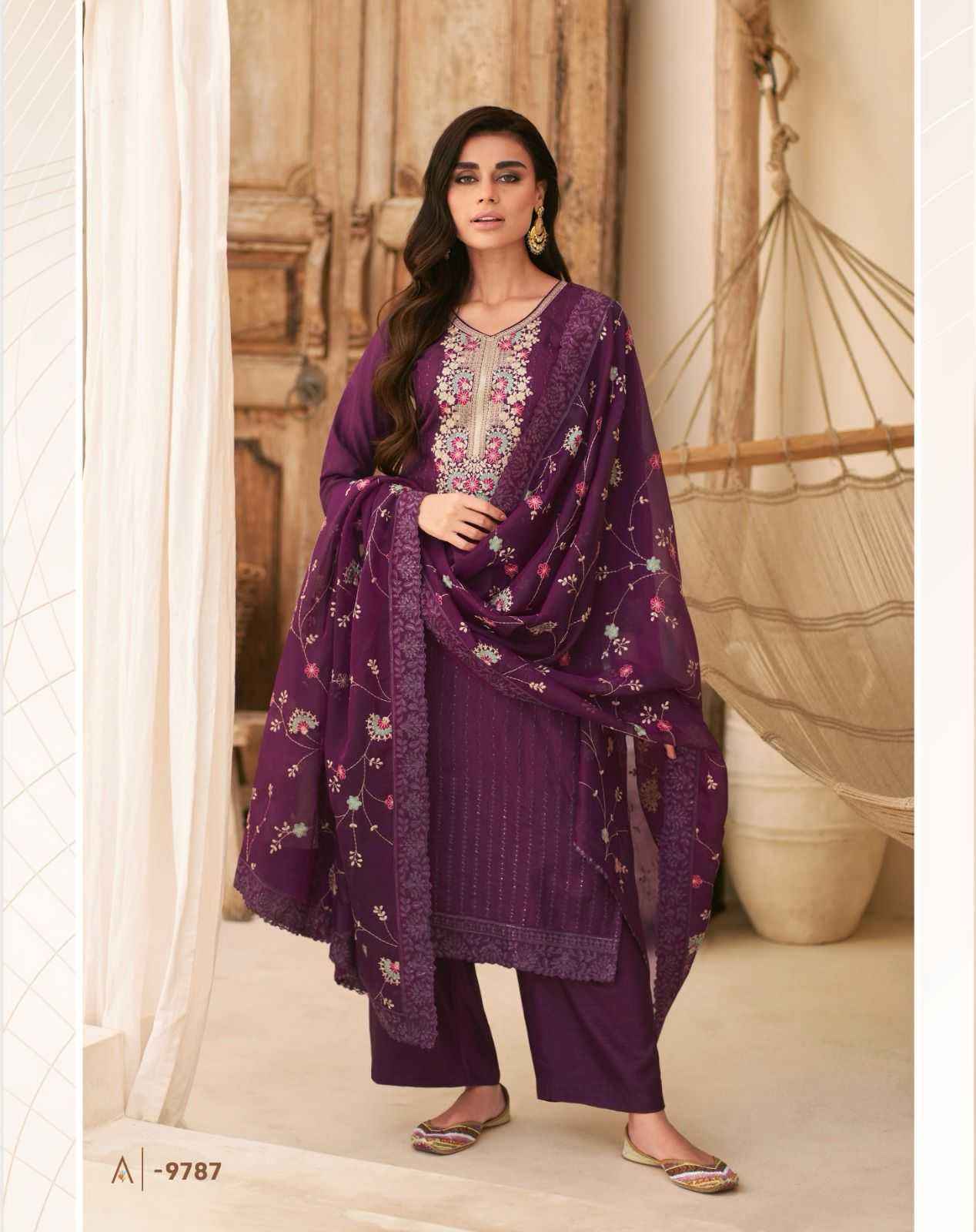 Aashirwad Afreen Dola Silk Dress Material 5 pcs Catalogue