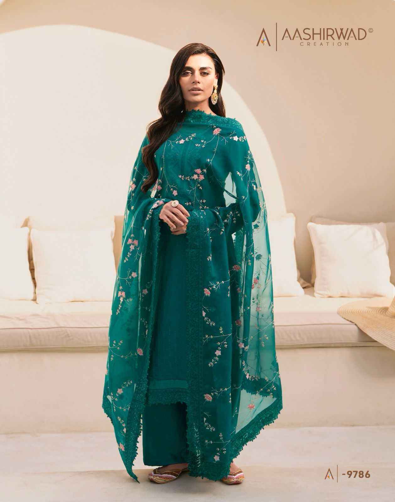 Aashirwad Afreen Dola Silk Dress Material 5 pcs Catalogue
