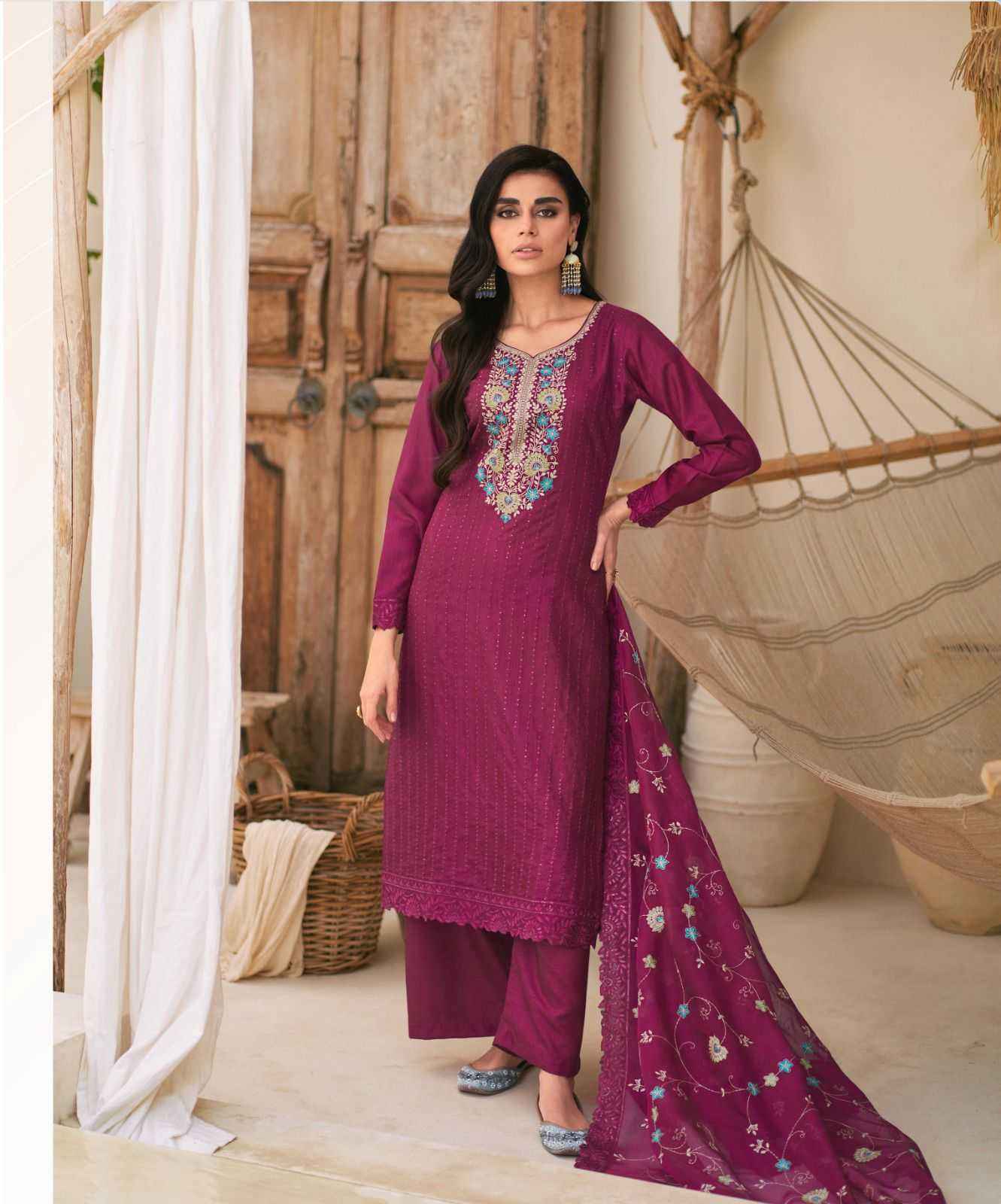 Aashirwad Afreen Dola Silk Dress Material 5 pcs Catalogue
