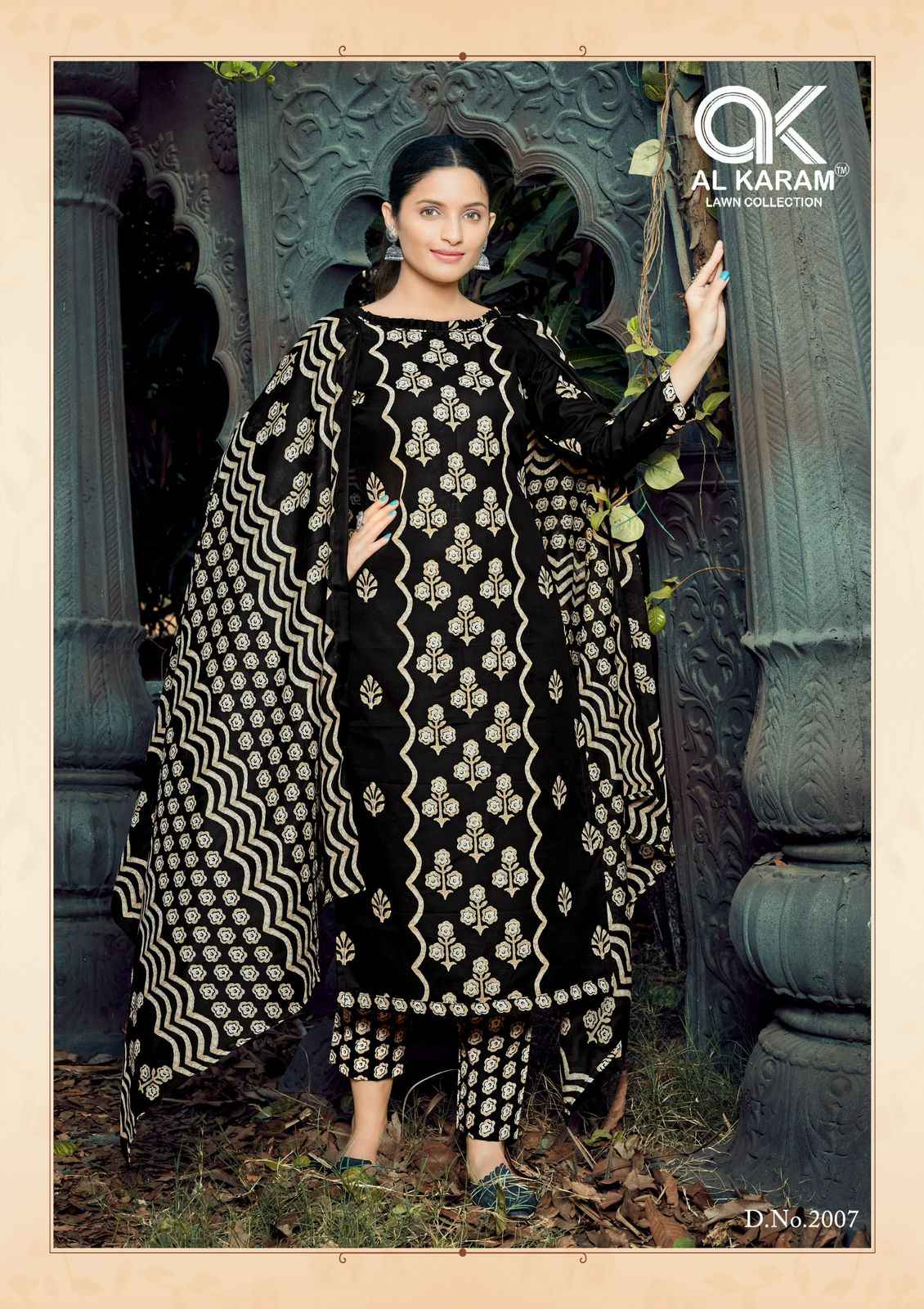 Alkaram black dress 2025