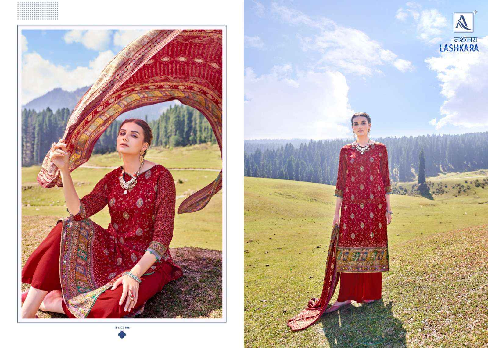 Alok Lashkara Pashmina Dress Material 6 pcs Catalogue