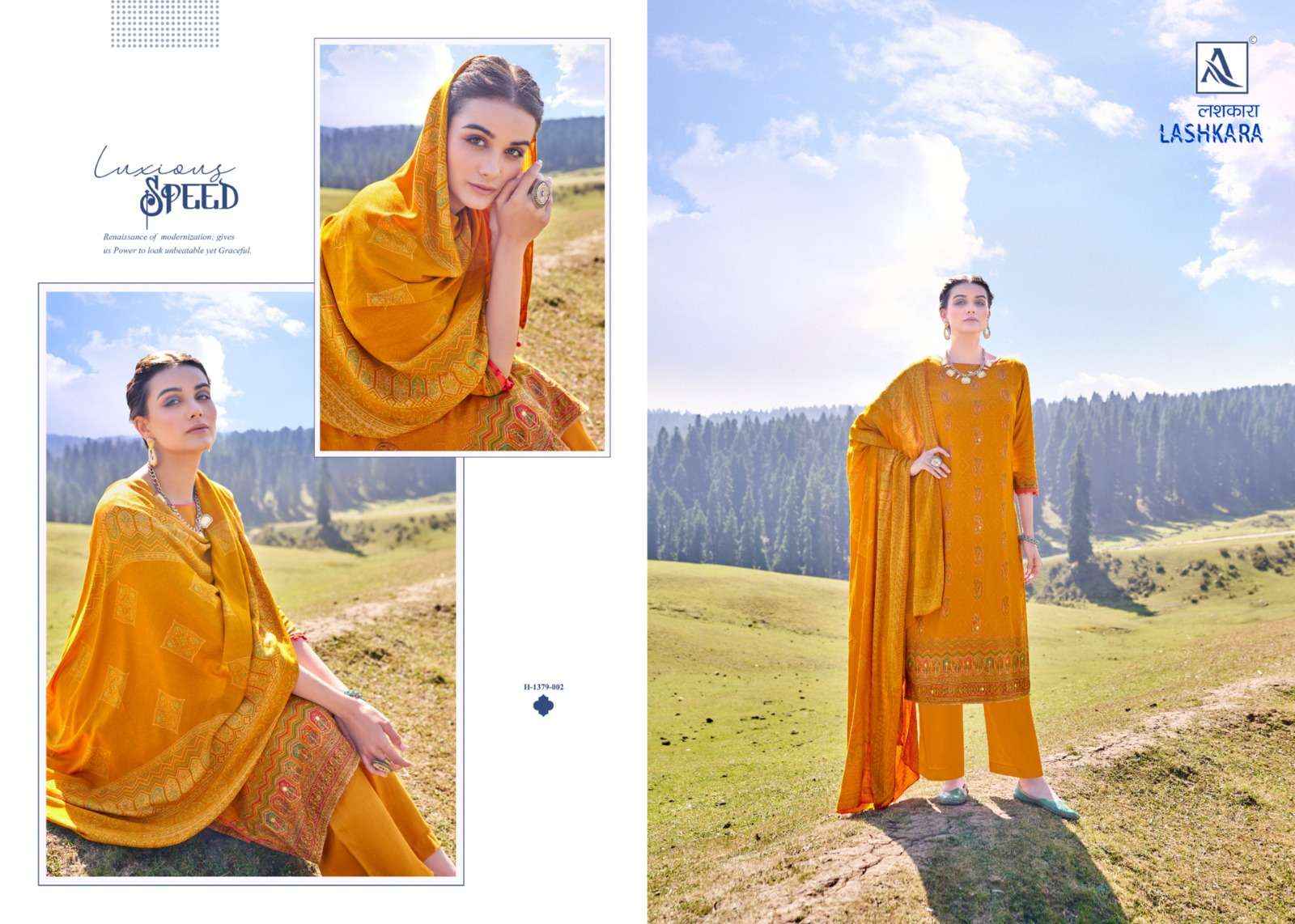 Alok Lashkara Pashmina Dress Material 6 pcs Catalogue