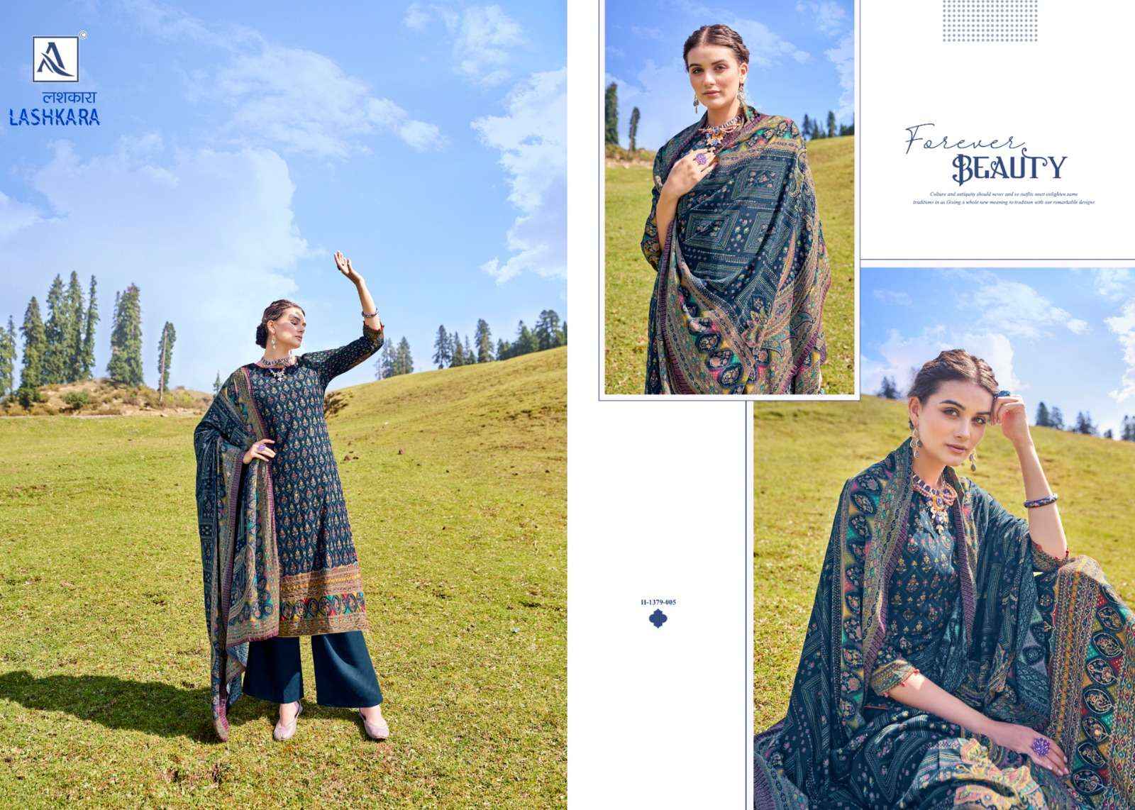 Alok Lashkara Pashmina Dress Material 6 pcs Catalogue