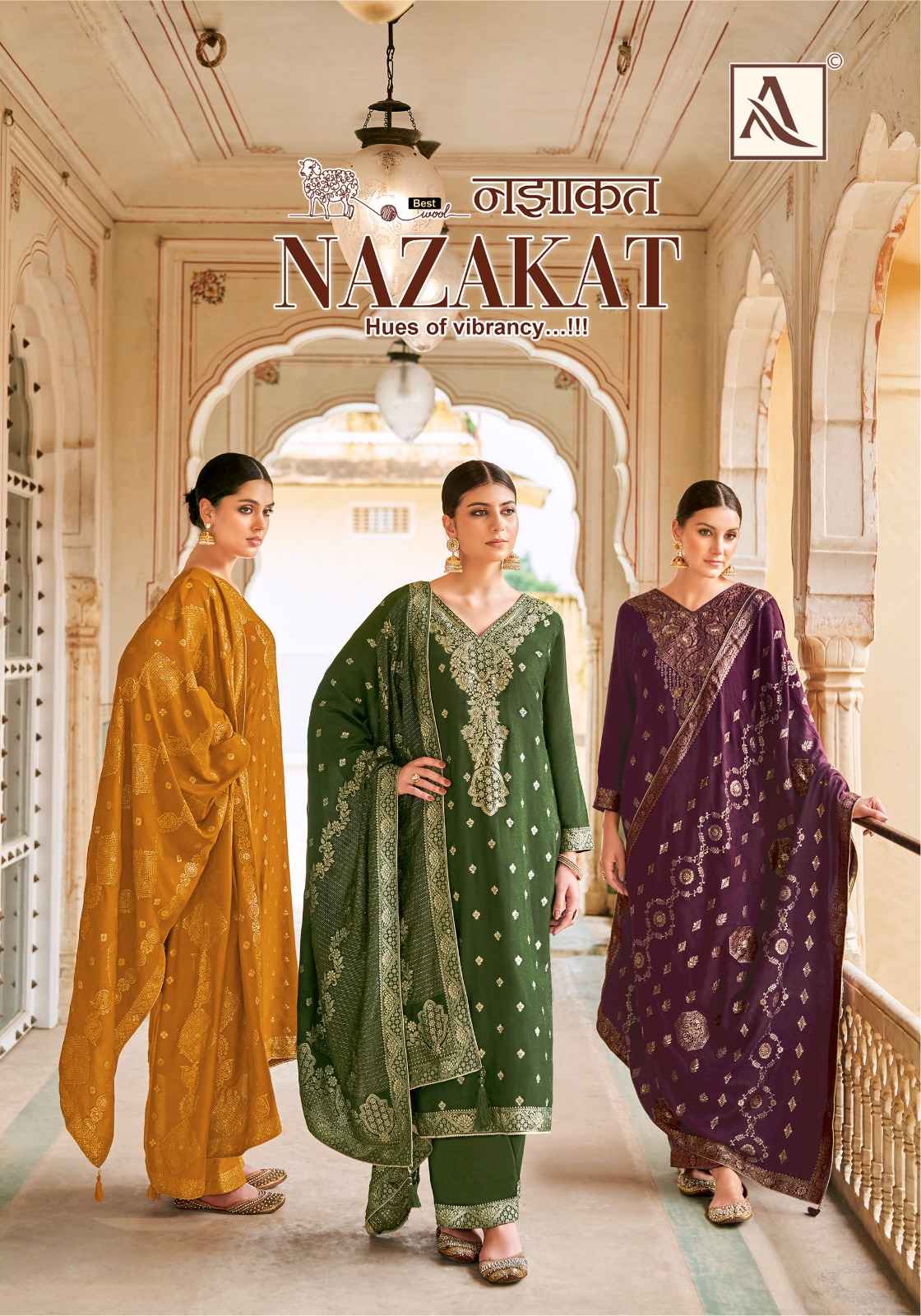 Alok Nazakat Pashmina Dress Material 6 pcs Catalogue
