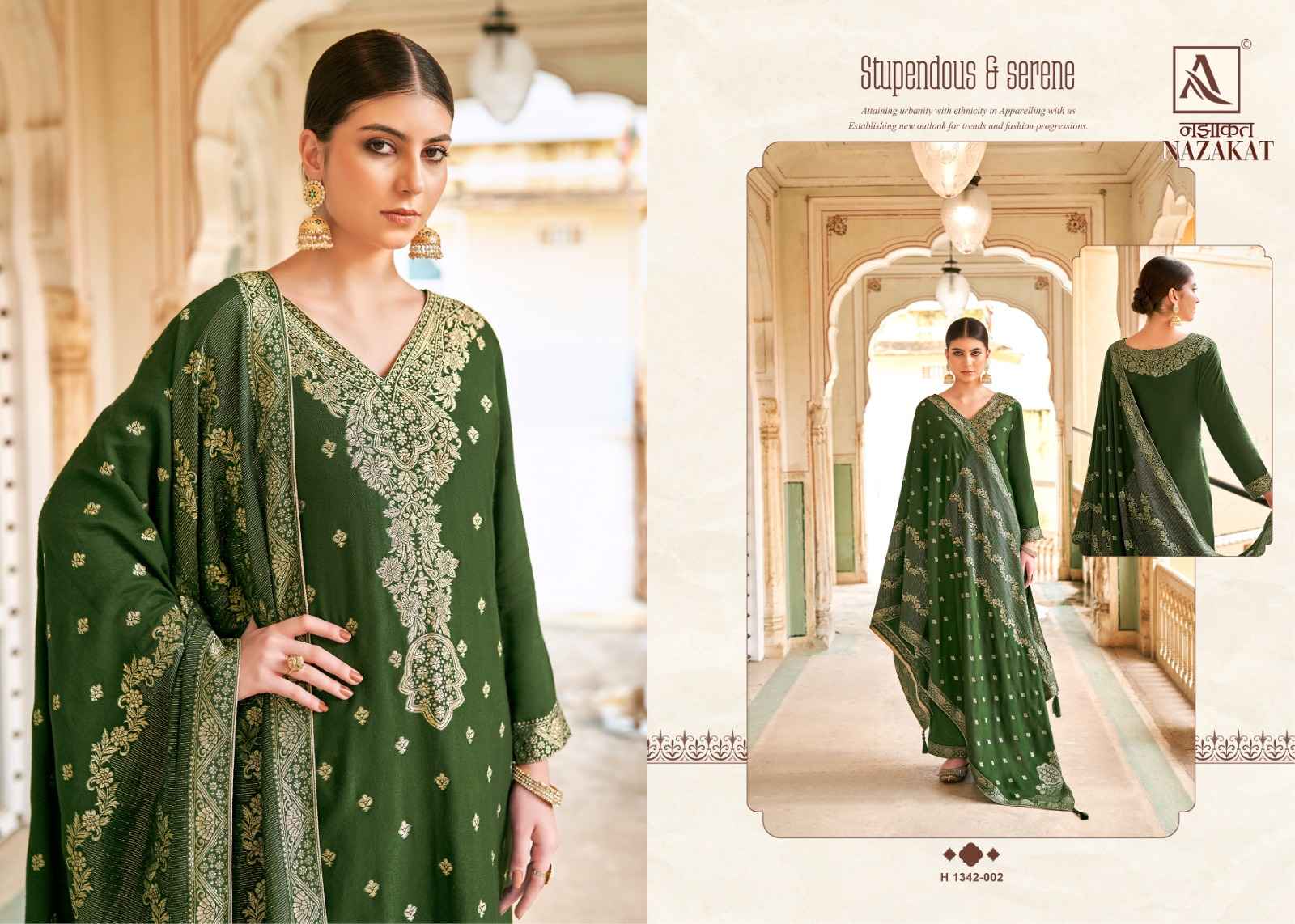 Alok Nazakat Pashmina Dress Material 6 pcs Catalogue