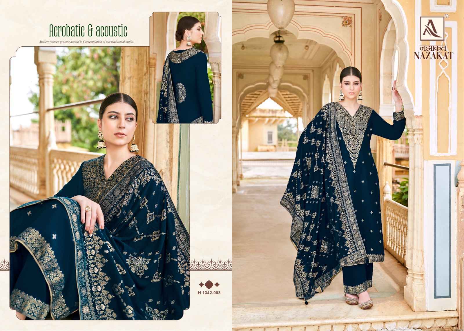 Alok Nazakat Pashmina Dress Material 6 pcs Catalogue