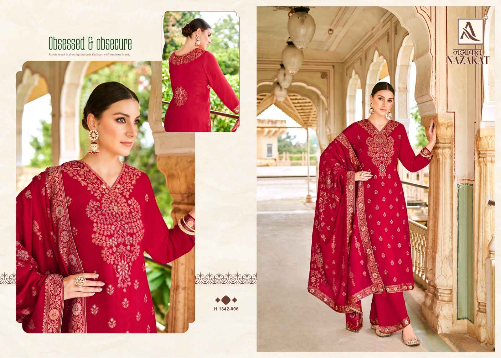 Alok Nazakat Pashmina Dress Material 6 pcs Catalogue