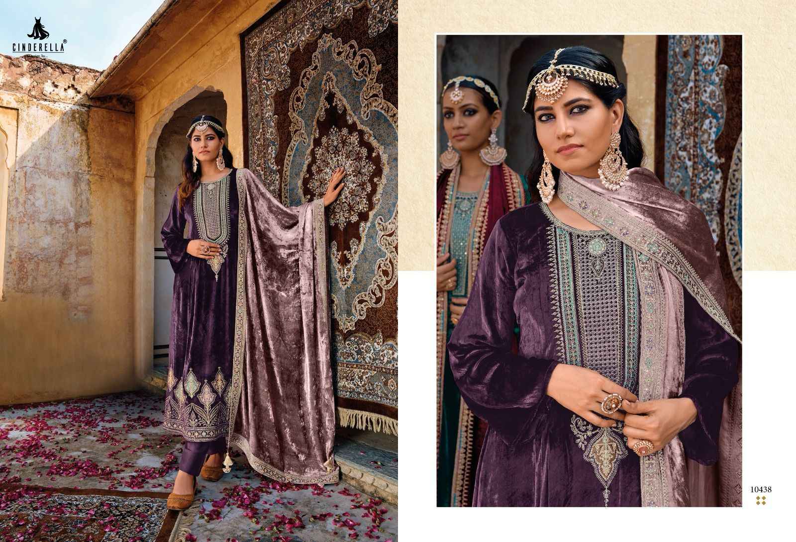 Cinderella Rumaisa Velvet Dress Material 8 pcs Catalogue