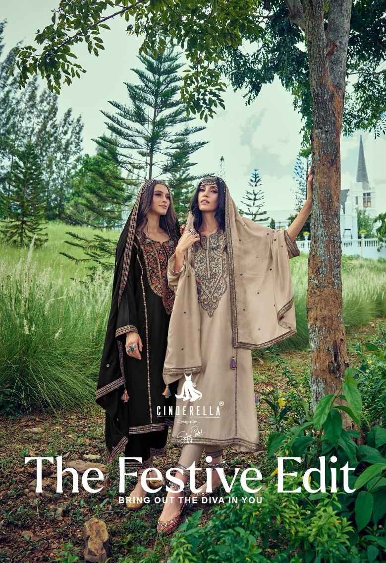Cinderella The Festive Edit Pashmina Dress Material 6 pcs Catalogue