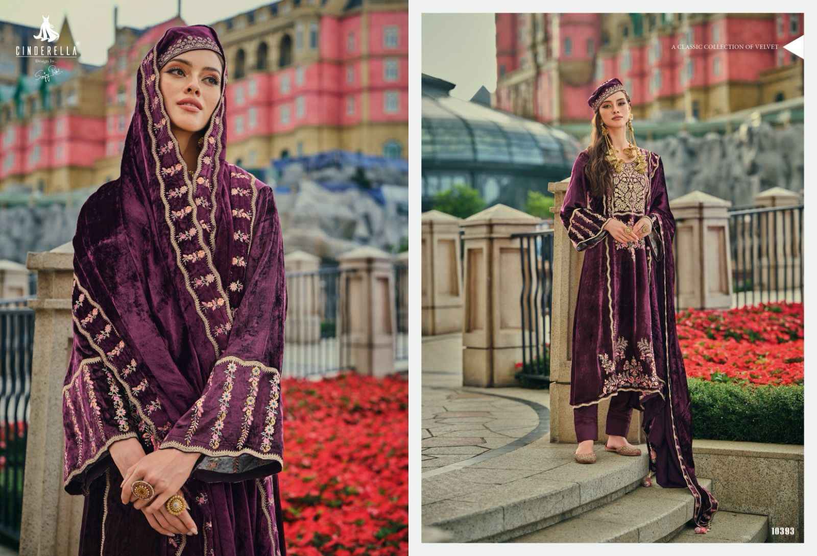 Cindrella Hasrat Velvet Dress Material 8 pcs Catalogue