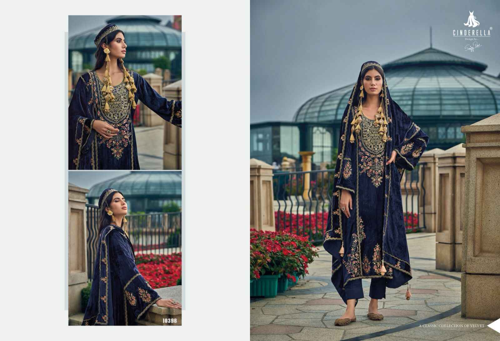 Cindrella Hasrat Velvet Dress Material 8 pcs Catalogue