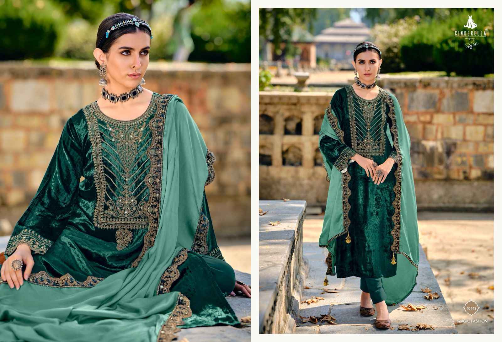 Cindrella Jardoshi Velvet Dress Material 6 pcs Catalogue