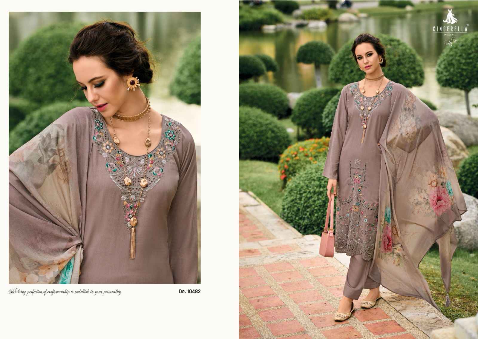 Cindrella Needle Wonder Pashmina Dress Material 6 pcs Catalogue