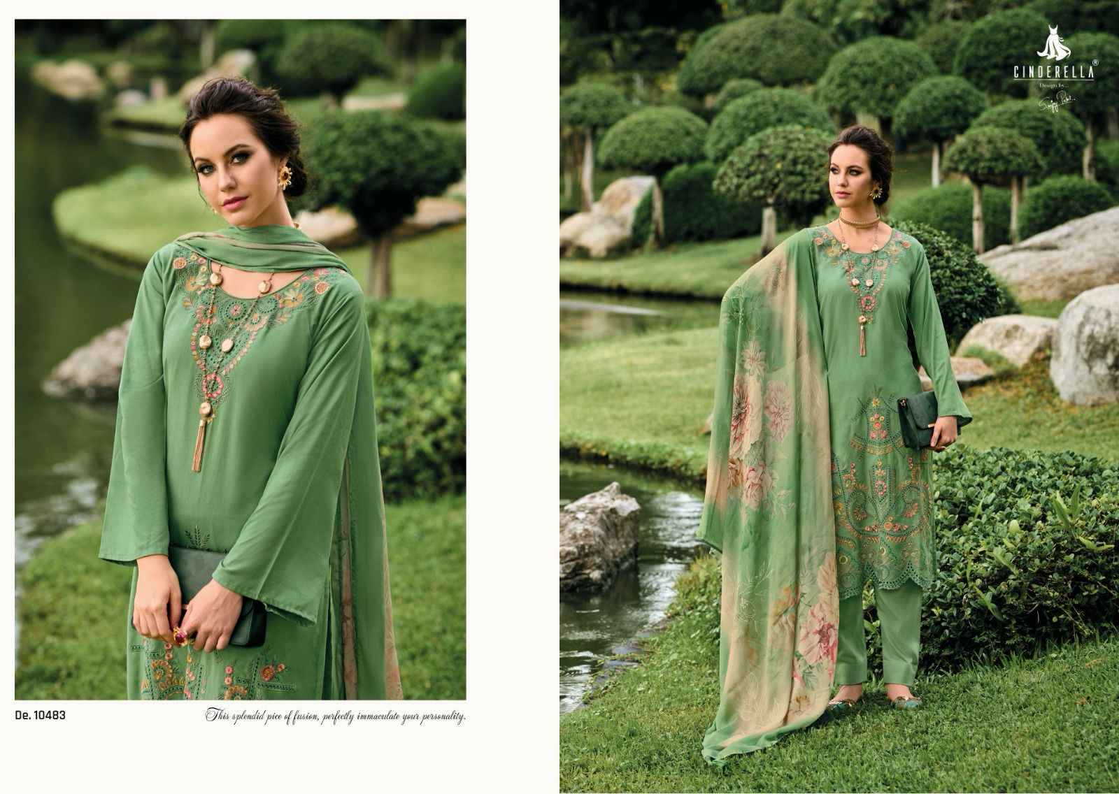 Cindrella Needle Wonder Pashmina Dress Material 6 pcs Catalogue